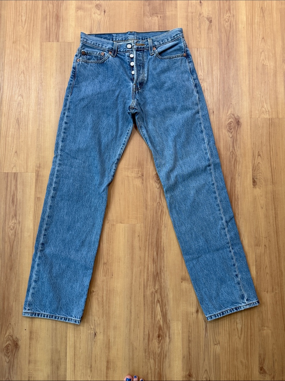 Levi's Straight-Leg Denim Jeans in Medium Blue